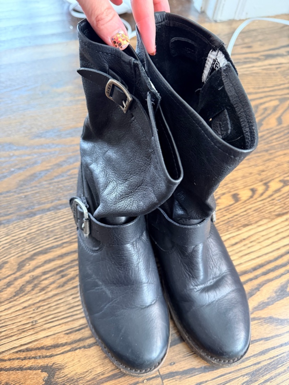 FRYE Veronica Women Short Leather Boots Bootie Black 6